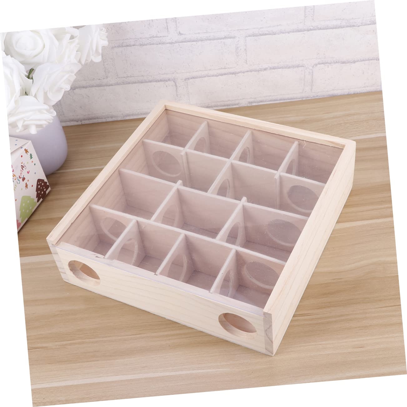 INOOMP Holzlabyrinth für Hamster, Mäuse und Ratten mit Glasabdeckung