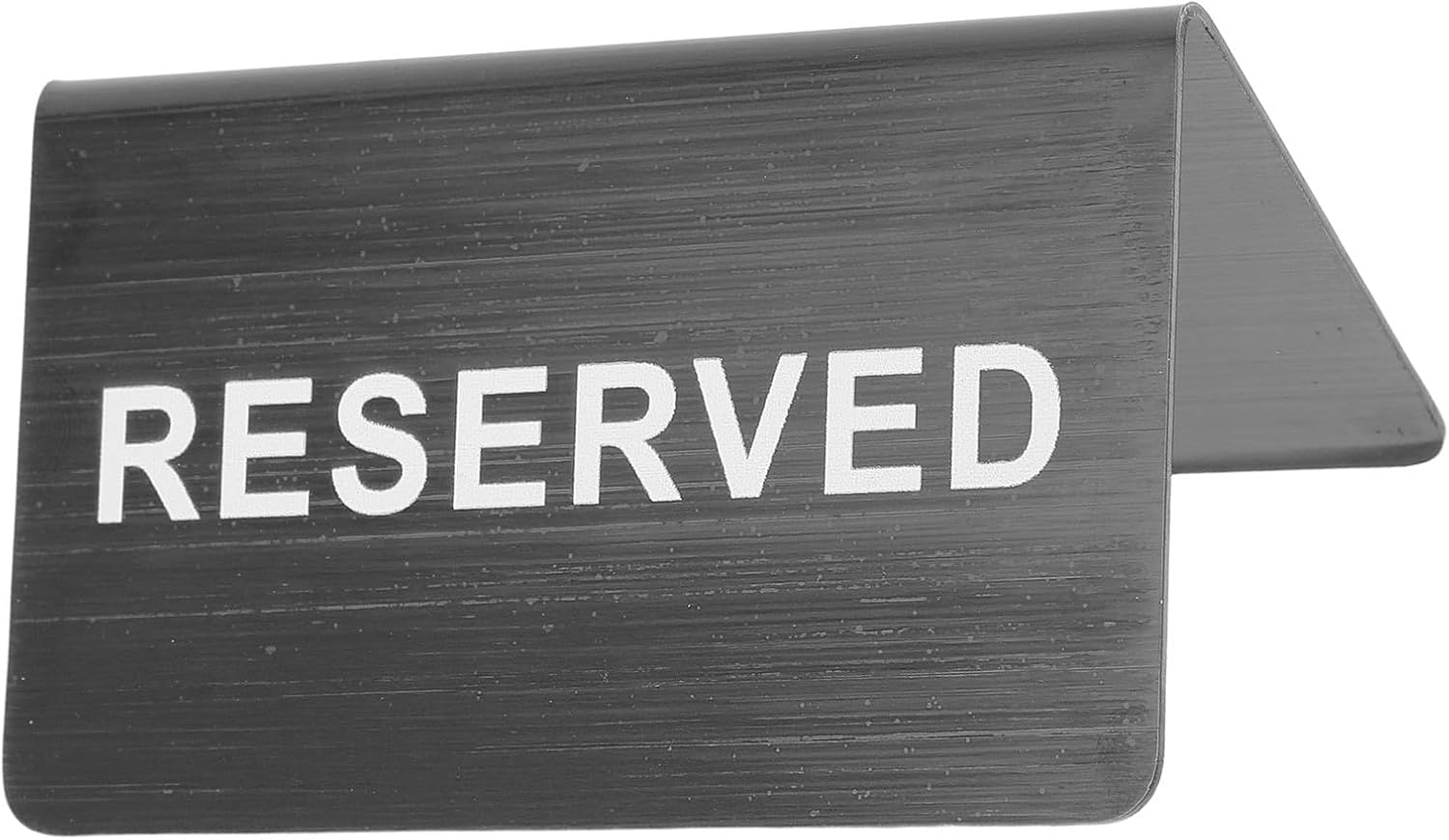 Table Structure Sign Reserved Steel Stainless with Double-sided V-shaped, Lightweight and Marking Tabletop Tent for Birthday Party, 3.9x2.4in Ceremony