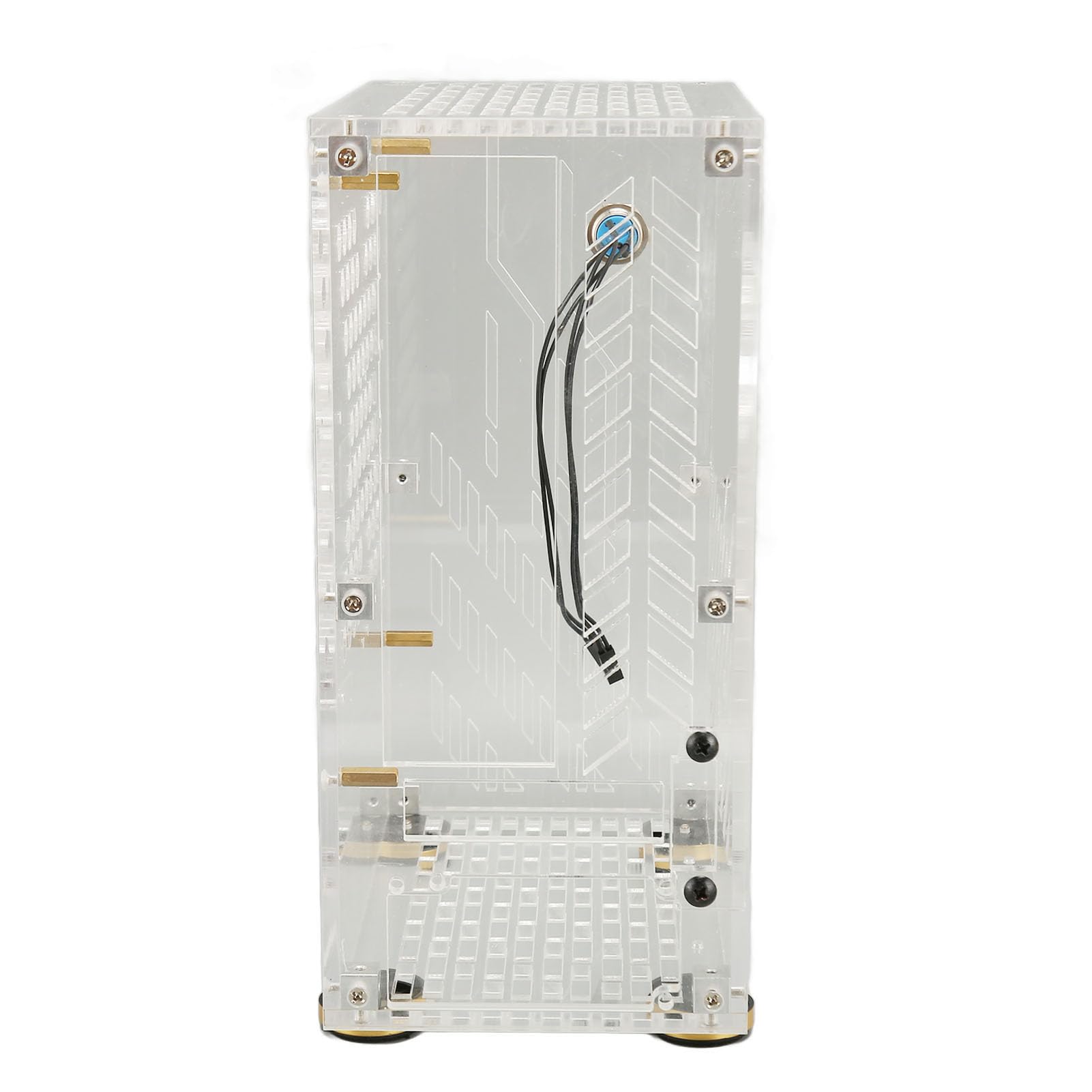 Zunate Obudowa Chłodząca 360 Mini ITX 4,3 L |Przezroczysta Obudowa Komputera PC z Przezroczystym Panelem Akrylowym Flex Power na Dysk SSD 2,5 Cala (jasne)