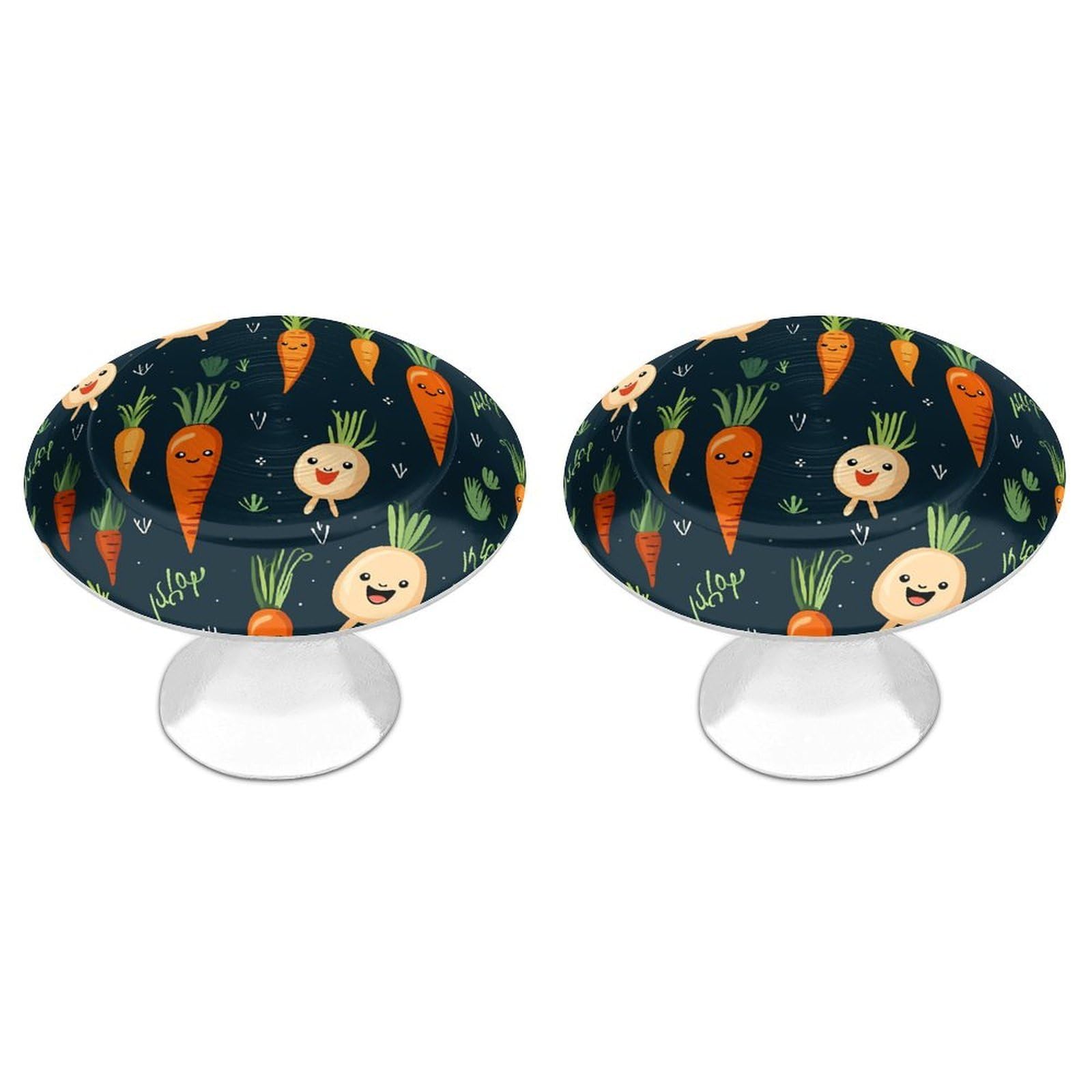 Btcowzrv Style Happy Carrot 2 Pack Cabinet Knobs Drawer Pulls