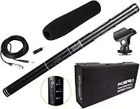 Microfone shotgun boom Condensador Ultracardióide Ksr Kt81