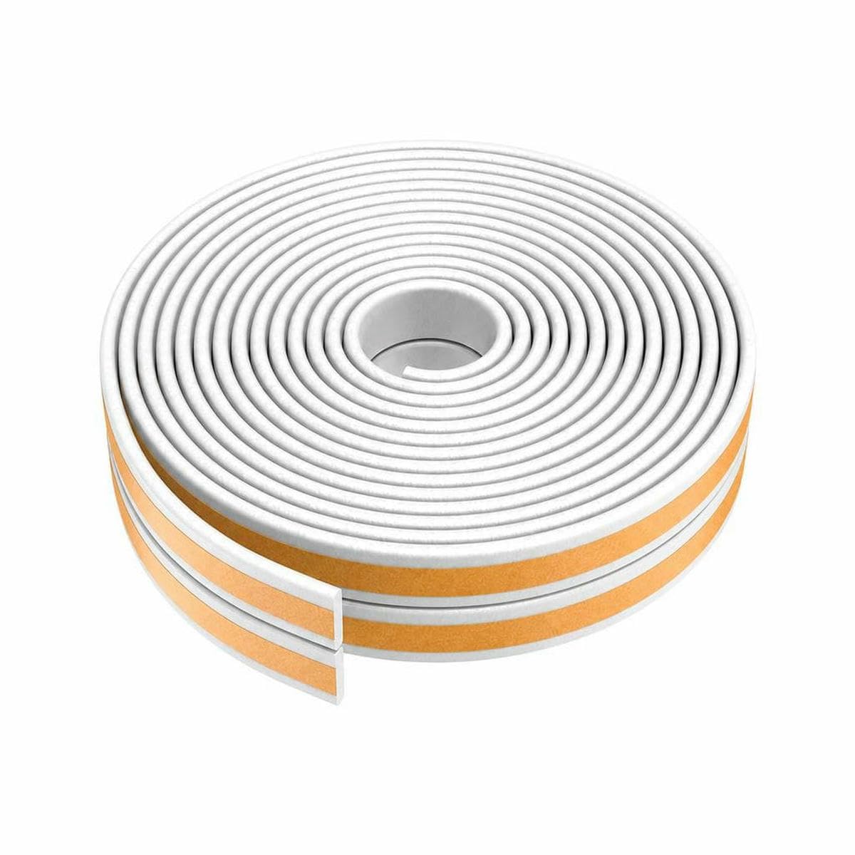 5m/10m Door Seal Strip Self-Adhesive Draft Stopper Tape Window Weather Stripping Insulation Noise Rubber Sealing Strip-I white-10M (32.8ft)