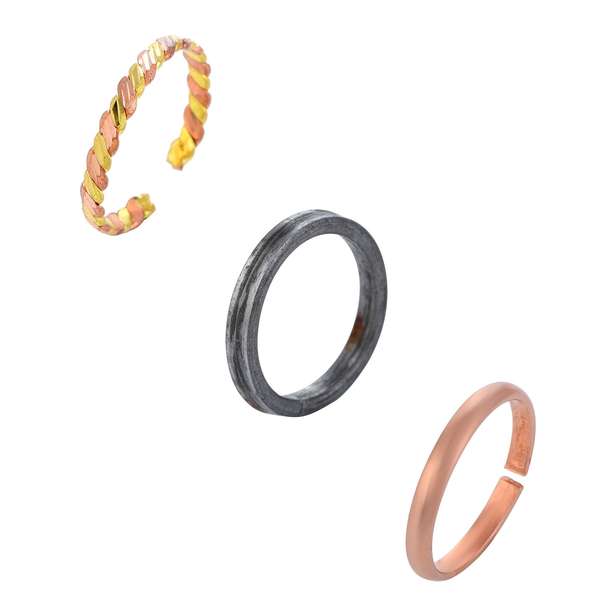 Superstore18 3 Challa finger ring combo Ashtdhatu,Copper & Kale Ghode ki naal Challa Freesize Fingerband ring Men Women (Pack of 3) (SST8159CMNI) (B0D6G8FTFS) Amazon Price History, Amazon Price Tracker