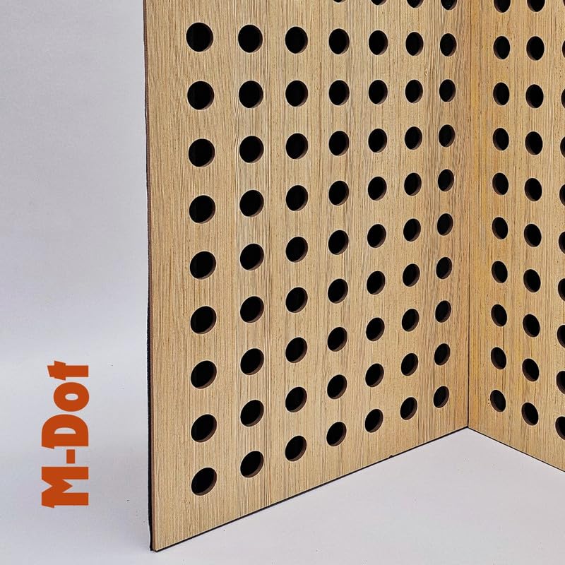 Image of SoundaXe M-Dot Corner Bass Trap, Wood + Acoustic Foam | Diffuse Bass in Studio & Home Theatres | Douglas Pine, 24x15 inch, 2 pcs