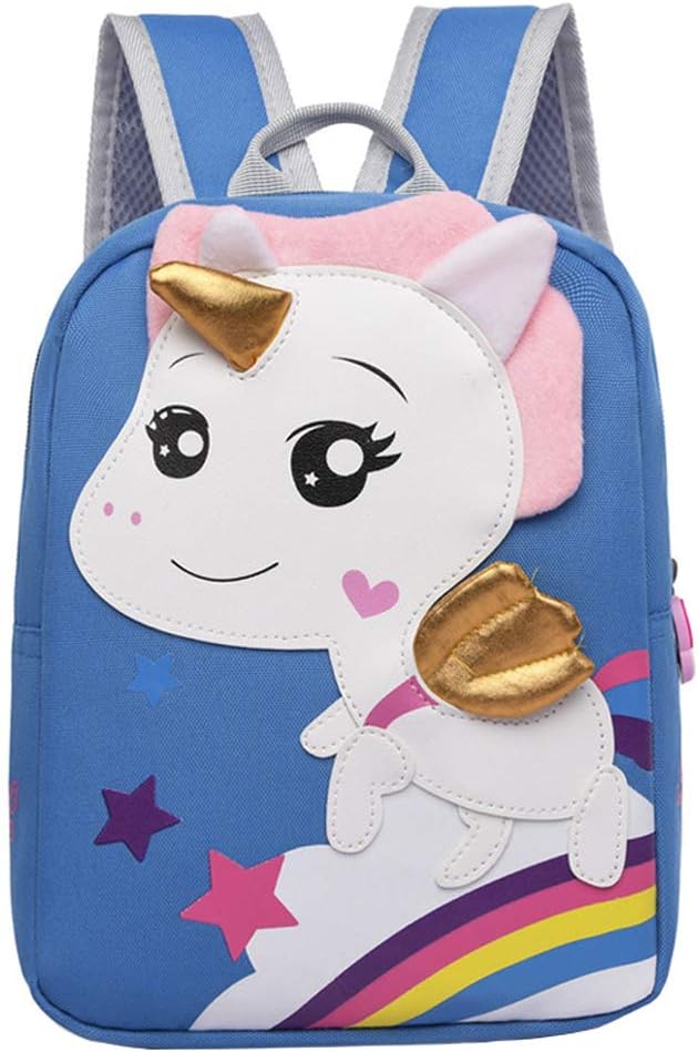 Mochila Niña, Ksopsdey Mochila Unicornio Niña Infantil 4-6 Años para Escolar Ajustar Carpeta A4 con Bolsillos Laterales y Correa en Pecho