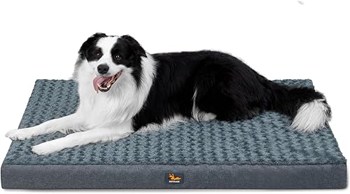 Cama para perros XXXL de hasta 150 libras con espuma ortopédica impermeable, funda extraíble y lavable, cama mullida para perros con parte inferior
