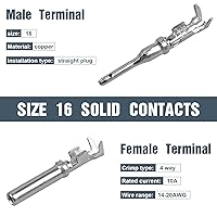 Vista 3 de Kit de conectores Deutsch DT de 228 piezas, conectores grises de 2, 3, 4, 6, 8 y 12 pines, kit de conectores Weatherpack 14-18 AWG, serie DT