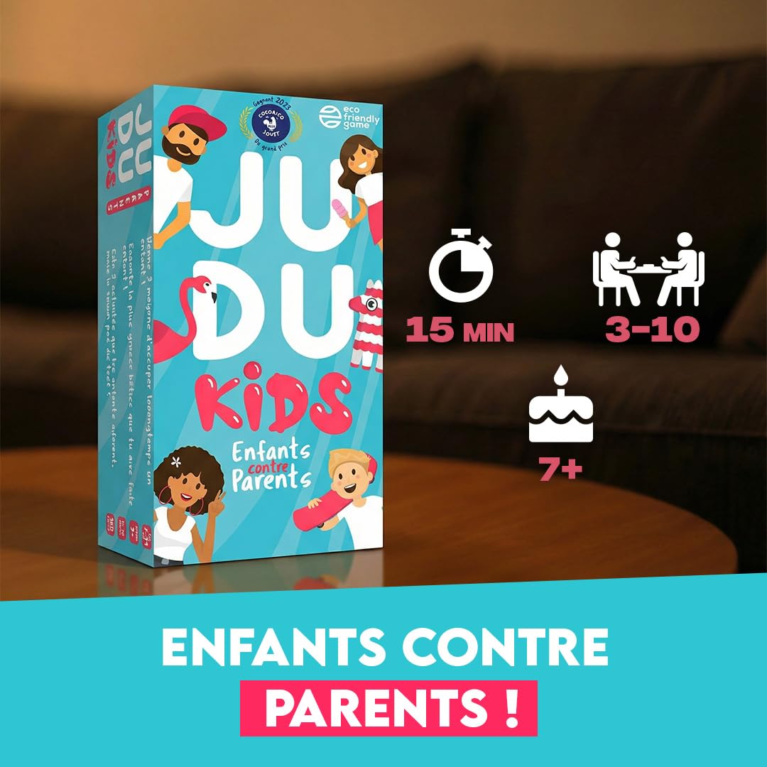 ATM Gaming Lot de 3 Jeux familles : Speedbac Kids + Judukids + Family Challenge - Parfait pour Mettre l'ambiance en Famille - Dès 7 Ans - Amusant pour Les Enfants et Les Adultes