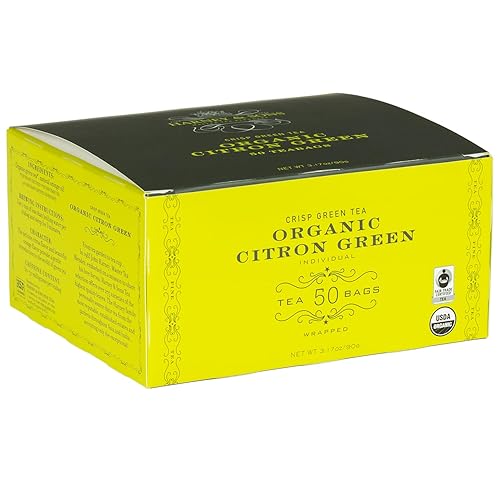 Harney & Sons Té verde, citrón orgánico, 50 bolsas de té
