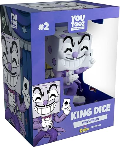 Miniatura 1 de Youtooz Cuphead King - Figura de vinilo de dados de 4.5 pulgadas, figura de vinilo coleccionable de alta gama Cuphead King de The Cuphead Netflix