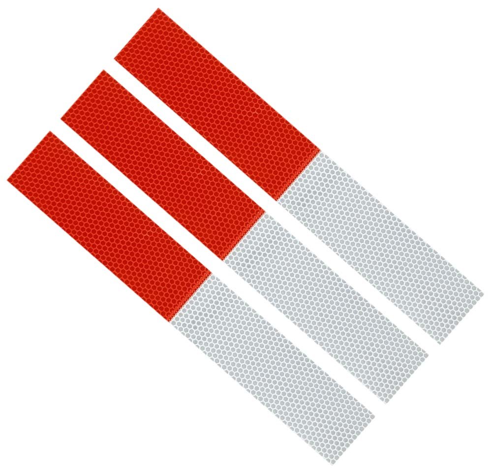 BRITEGUARD 3 Piece Reflective Strips | Red & White | 12
