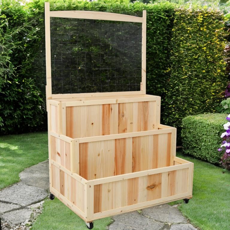 Jardinière surélevée à roulettes pour créer un potager mobile sur votre terrasse
