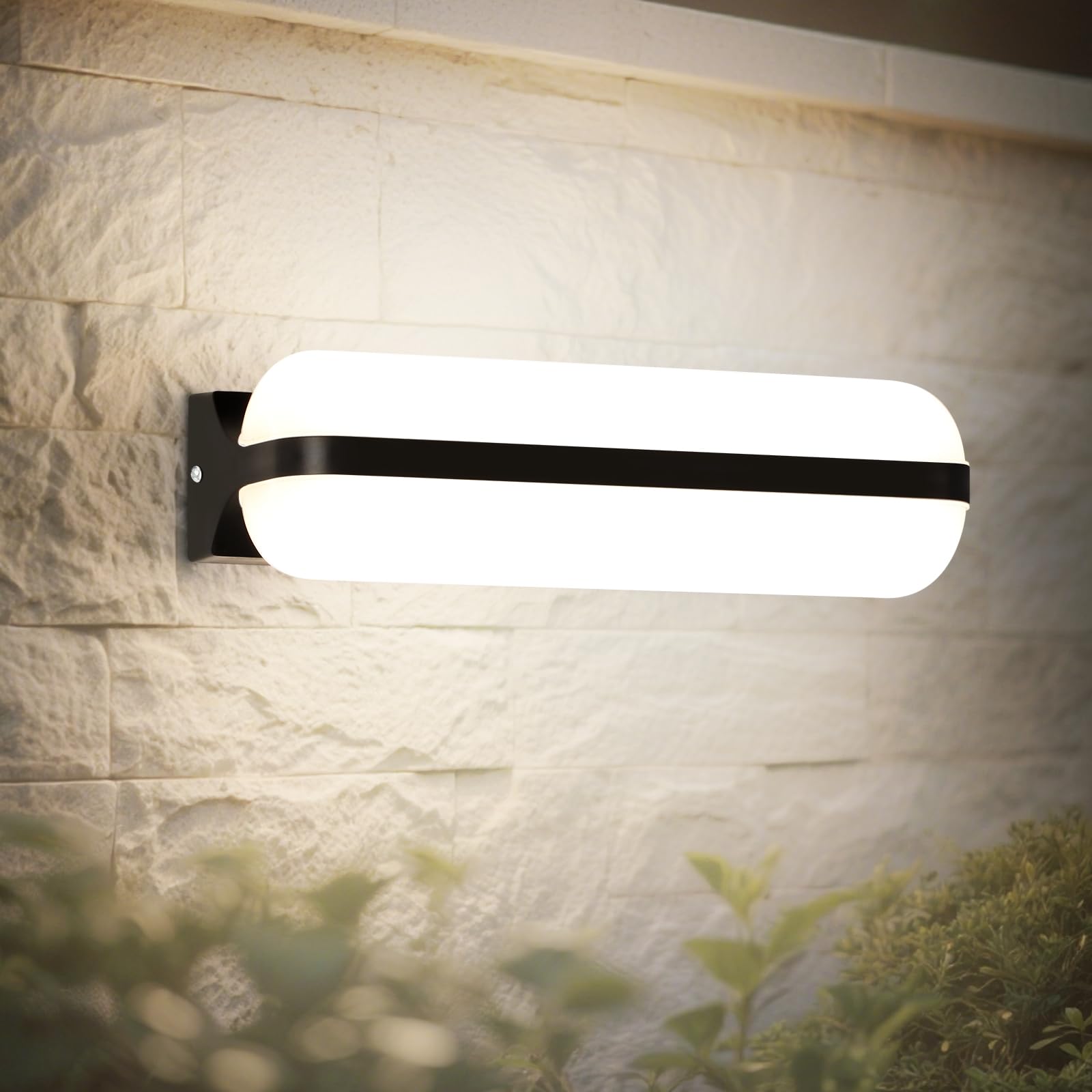 VivaLet Applique da Esterno/Interno 20W 2000LM, Illuminazione Up & Down Lampada da Parete a Parete, 4000K IP65 Luce da Esterno per Ambienti Umidi, Balcone, Bagno, Corridoio, Cantina, Giardino, WC
