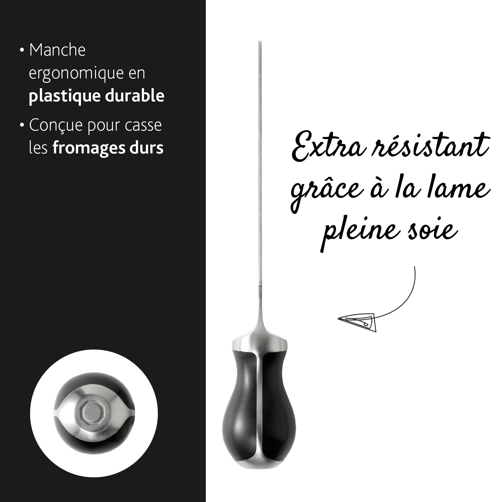 BOSKA Couteau à Parmesan Pro Couteau à fromage professionnel - Qualité supérieure - Acier inoxydable - Pour fendre les fromages très durs - Collection 1896