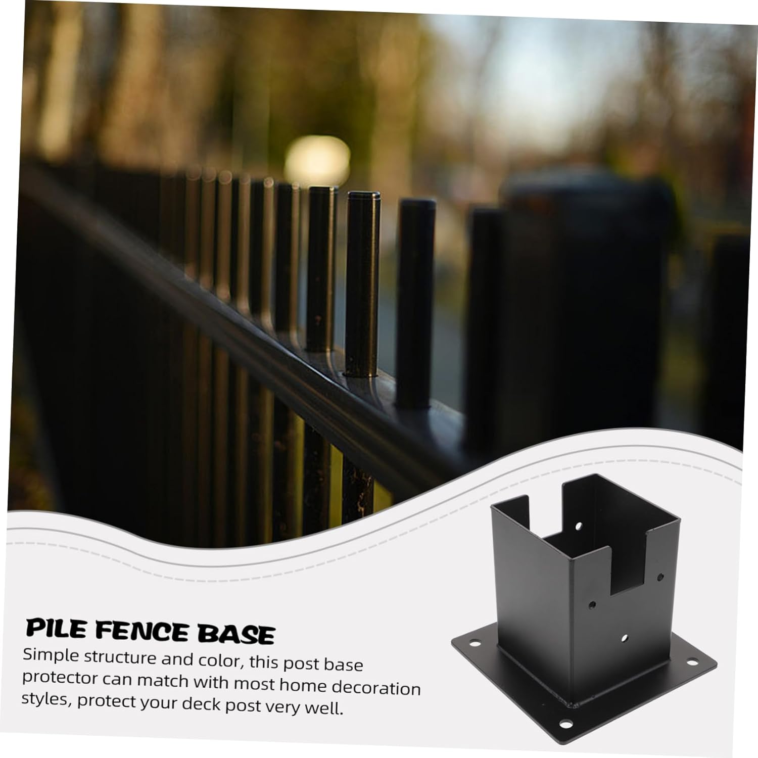 1Set Post Base Protector for Mailbox and Deck Posts High Strength Railing Post Cover Bracket Easy to Install Durable Support for Fence and Pavilion