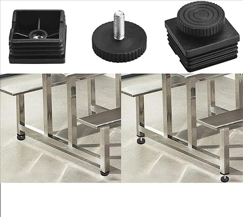 Miniatura 6 de MroMax 8PCS niveladores de muebles 40mm1.57" diámetro base M8 rosca ajustable hogar nivelación patas