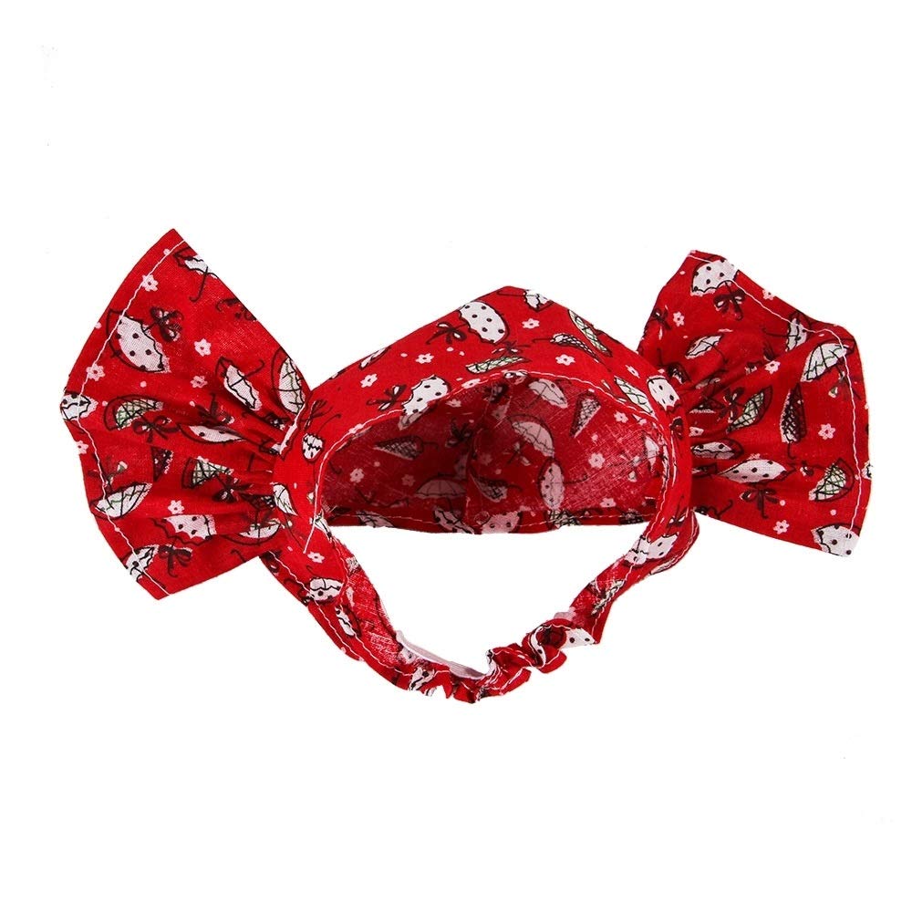 CHENCHUAN Gifts for Pet Creative Cat Dog Candy Color Funny Tidy Props Headband Hooded Hat(Blue Dot) Pet Daily Necessities (Color : Red Umbrella)