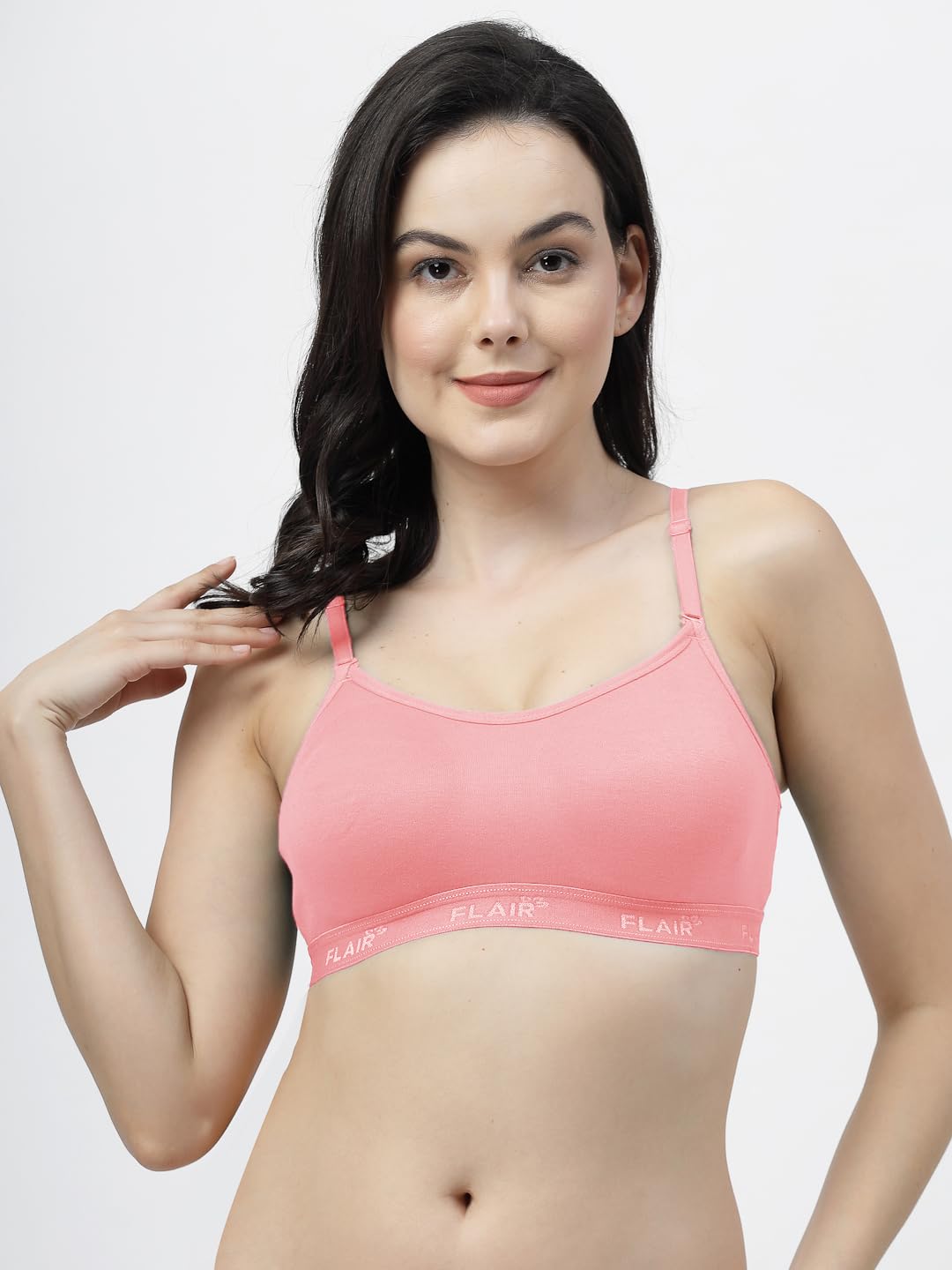 shyam sons flair Black Non Padded Seamless Sports Bra (Soniya-Black)-picture-7