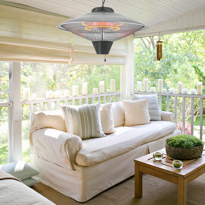 Estufa De Cuarzo Exterior Techo 2100W - Calefactor Terrazas, Patios Y Jardines