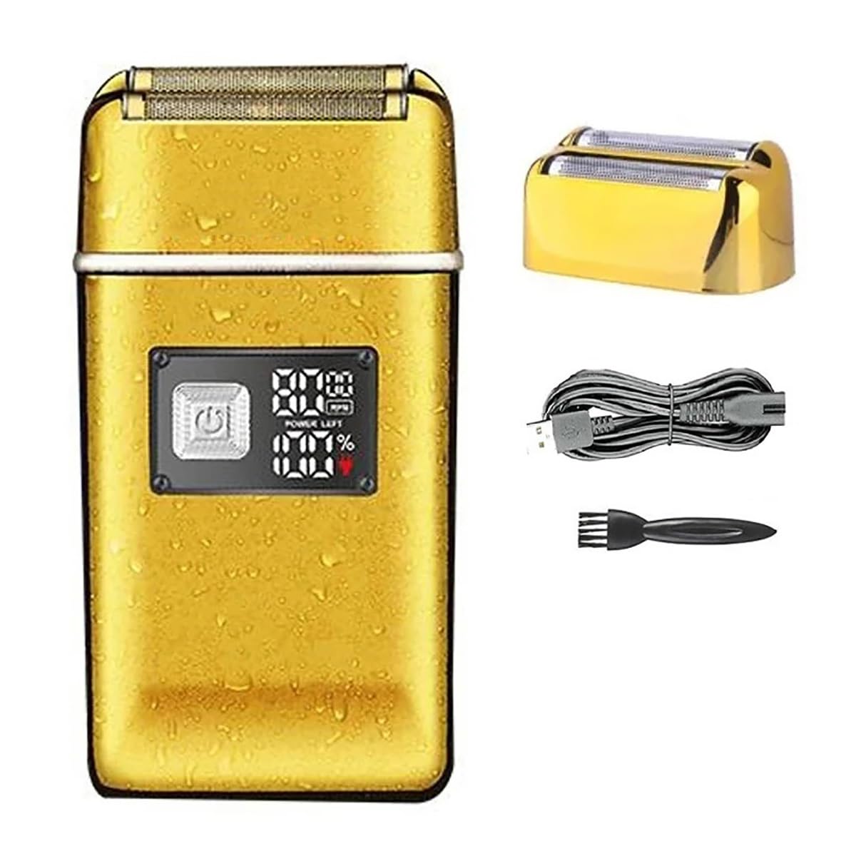 Rasoi elettrici a lamina per gli uomini in metallo 2 velocità motore rasoio per uomo ricaricabile barbiere capelli rasoio elettrico barba rasoio per testa calvo bagnato asciutto professionale