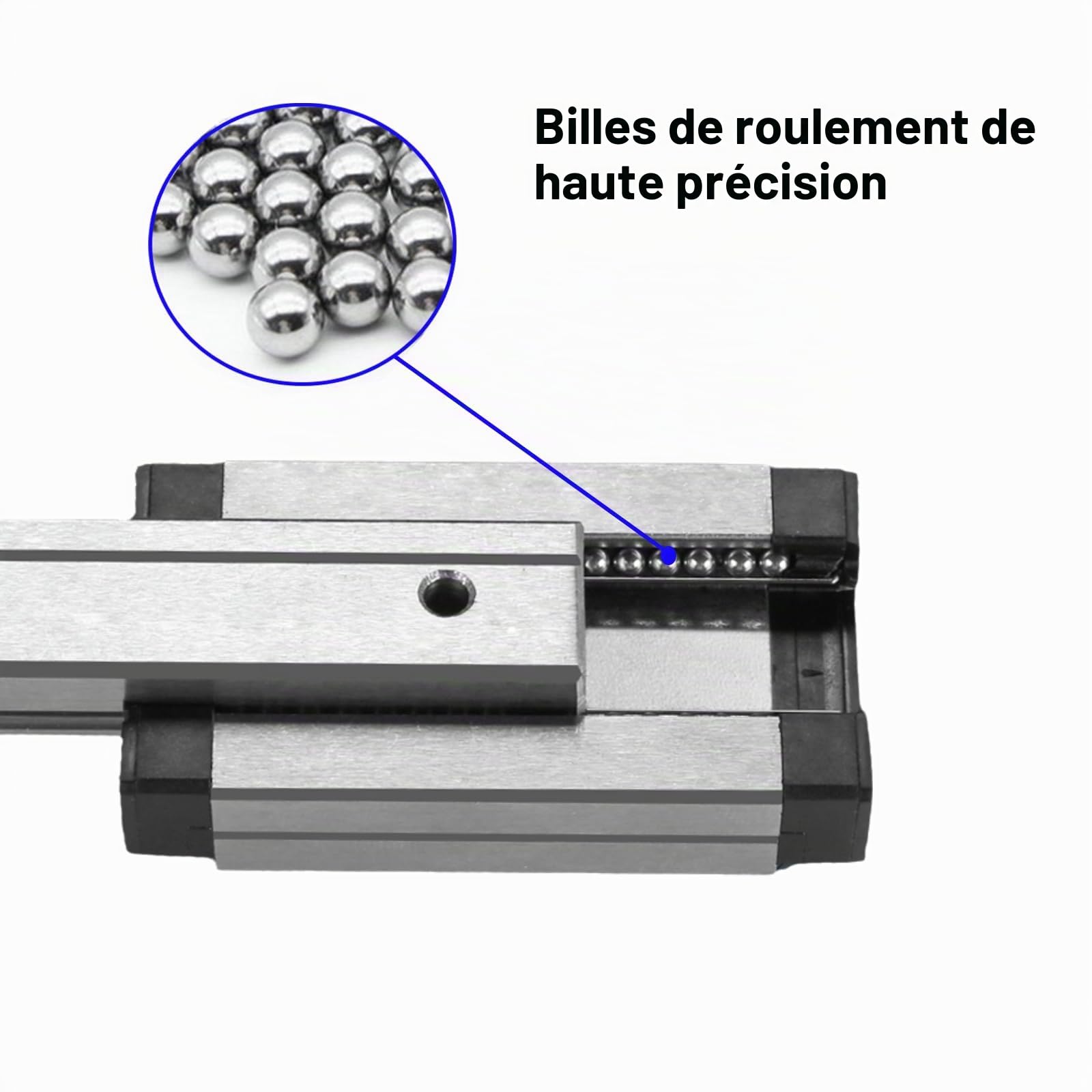 MGN12 Mini rail de guidage linéaire 300mm avec 1 pièce MGN12H blocs de roulements de rails linéaires pour DIY Imprimante 3D et Machines CNC