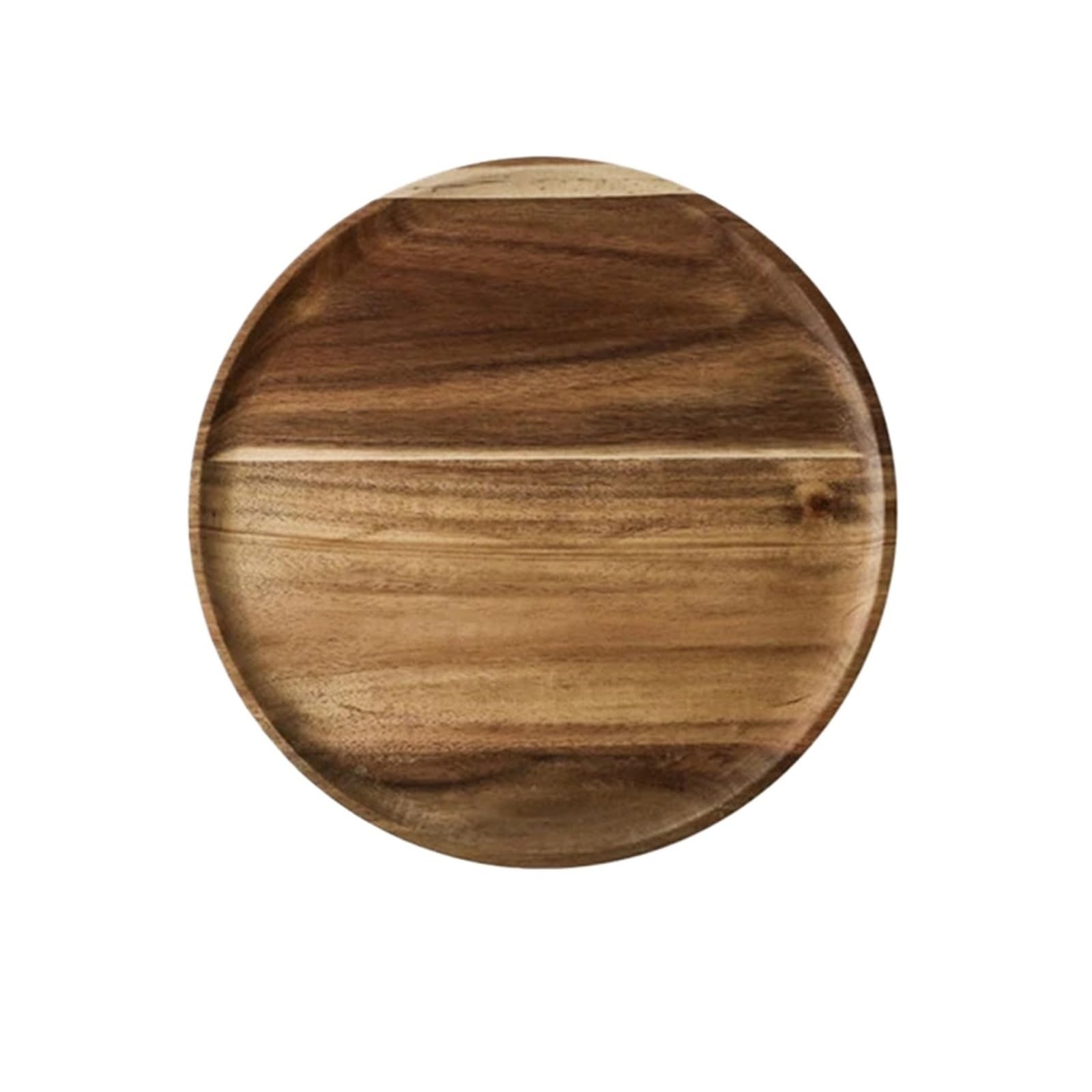 Bandeja de acacia para almacenamiento con campana de cristal premium 25cm
