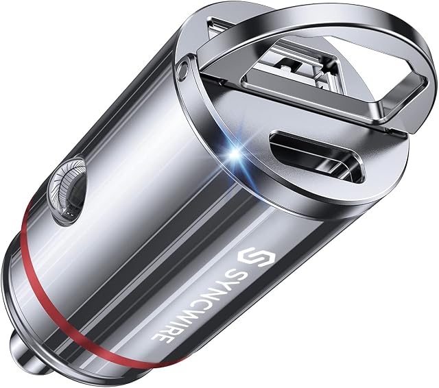 USB C Car Charger 60W Syncwire [PD 30W PPS & QC 30W] Cigarette Lighter USB charger Car Adapter USBC Fast Charging Compatible with iPhone 14 Pro Max Plus 13 12 11, Google Pixel 7, Samsung S22/21, iPad