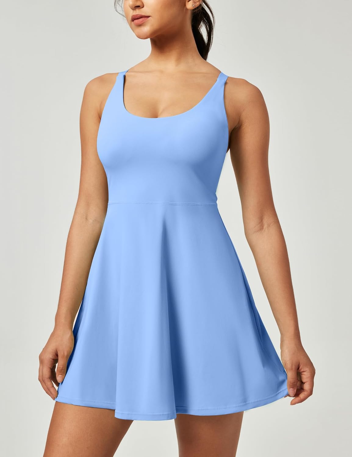 Heathyoga Tennis Dresses for Women Athletic Dress with Shorts Underneath Workout Dress with Pockets Summer Golf Outfits - Image 2