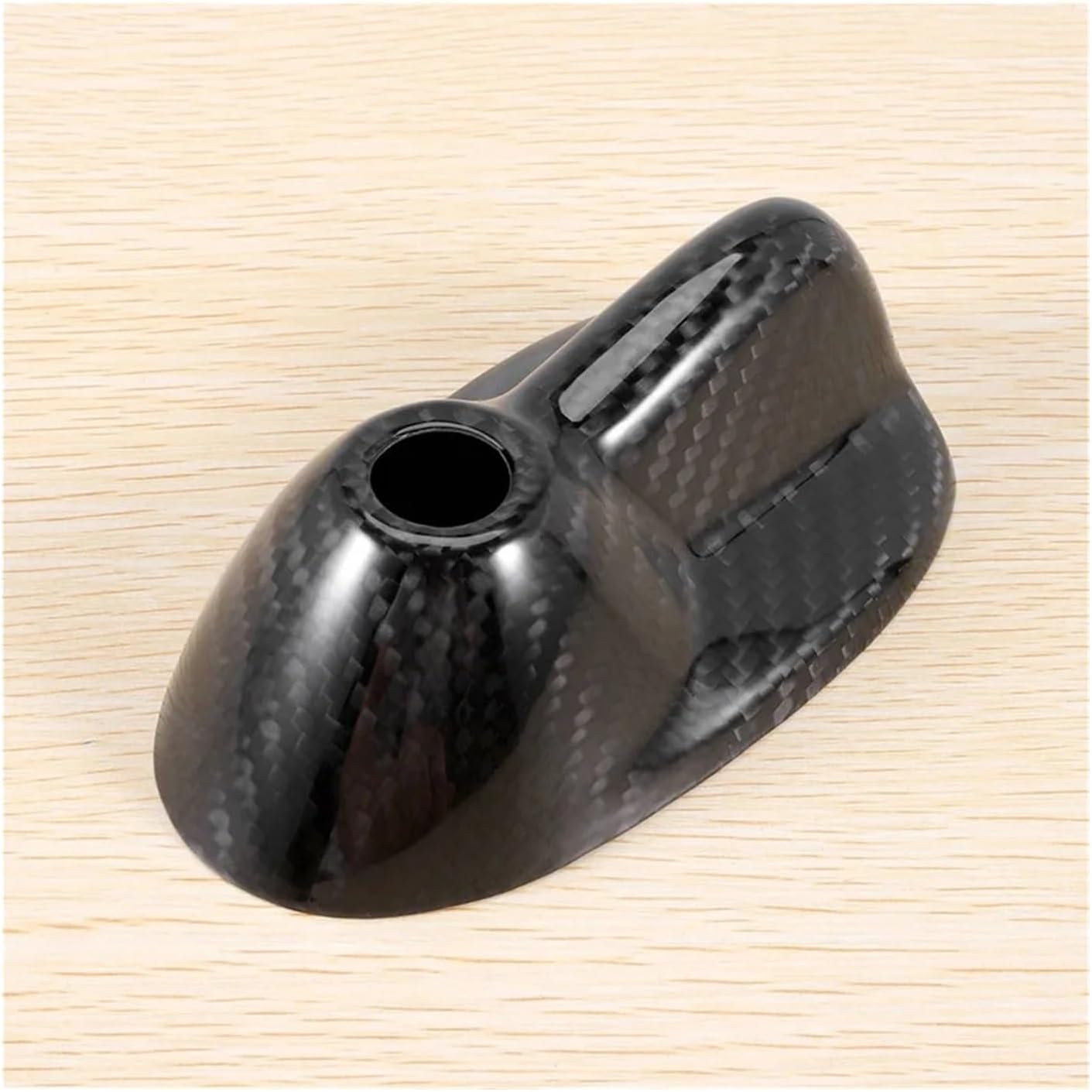 Carbon Fiber Car Roof Shark Fin Antenna Decal Aerials Decoration Cover Compatible for Mini Cooper Clubman R55 R56(Black)
