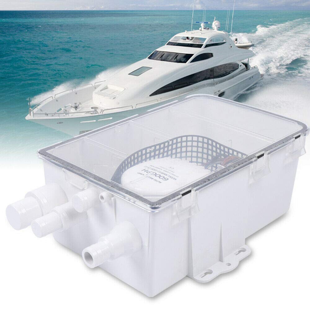 Pompa di sentina automatica per doccia, 12 V, 600 GPH, per barca, camper | Sistema di pompa per doccia multi porta con interruttore a galleggiante, facile installazione per yacht, camper
