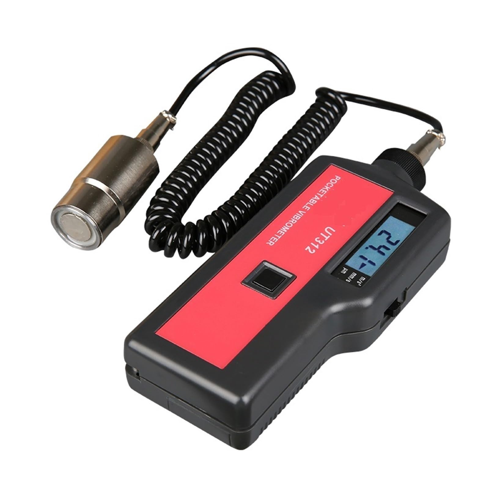 Vibrationsmessgerät, UT312 Tragbares Vibrationsmessgerät Hochempfindliche Sonde Vibrationsverschiebung Geschwindigkeitsbeschleunigungsmessung