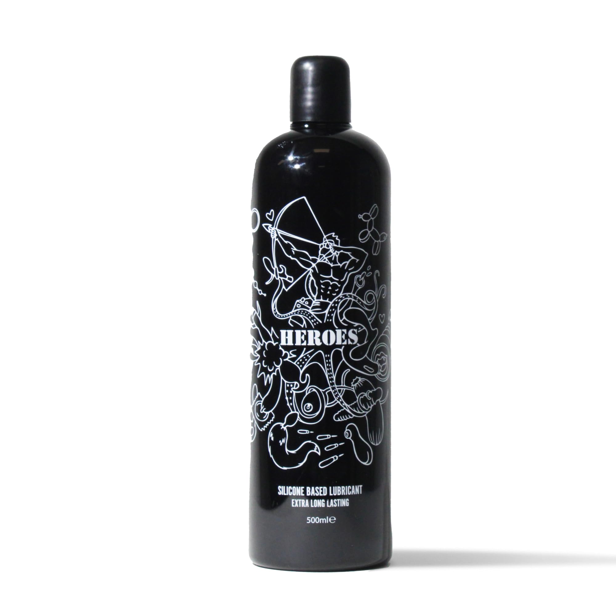 Heroes Lubrifiant à Base de Silicone – Longue Durée, Confort & Glisse Exceptionnelle – Compatible Latex – 500 ml