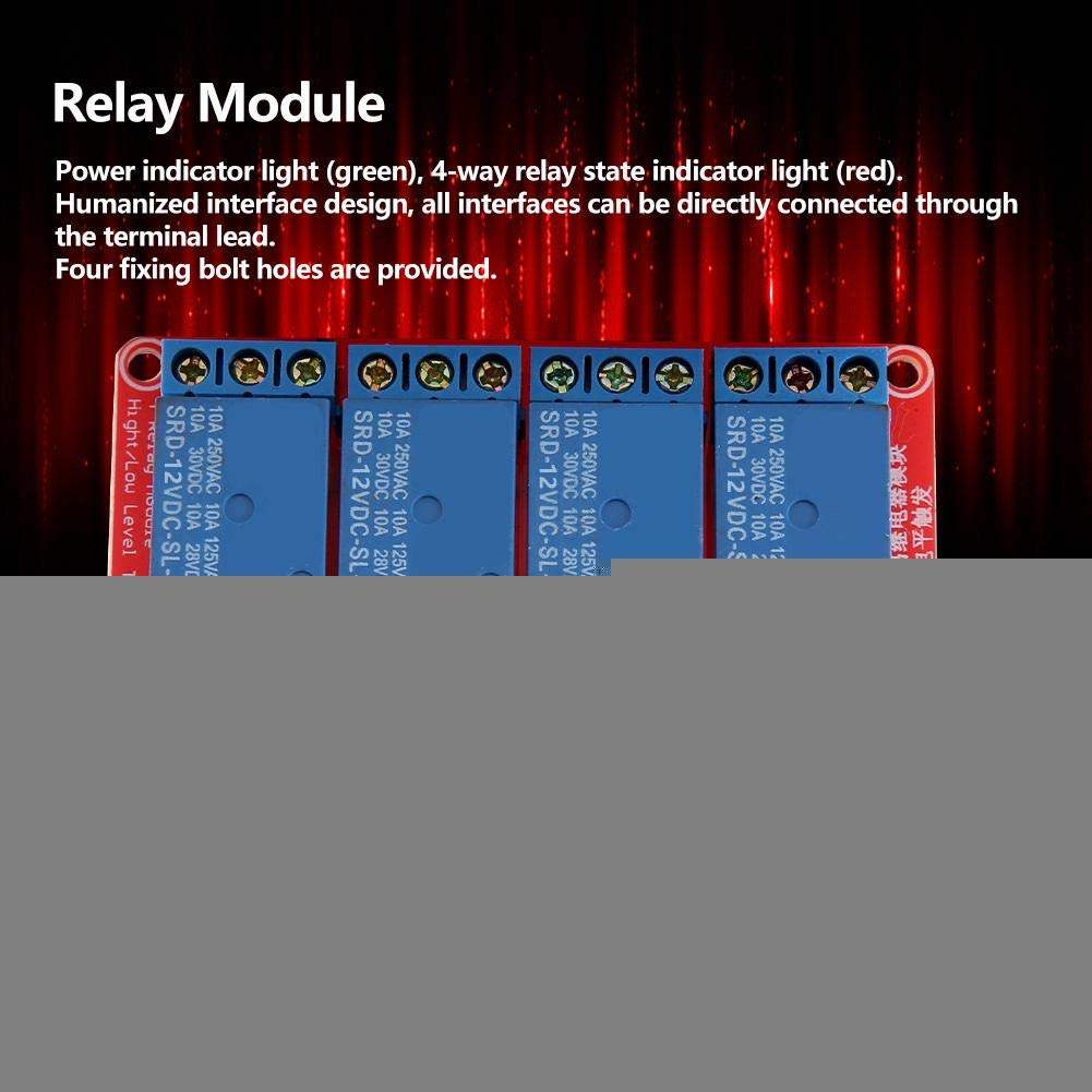 Modulo Relè 12v, 4 Canali Trigger Di Livello Alto E Basso Per Il Controllo Delle Apparecchiature Di Automazione Plc, Scatola per Modulo Relè 4 Canali
