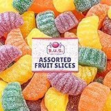 Fruit Slices Candy Assorted Jelly Fruit Slices Flavor Orange Slices Candy, Lemon, Black Cherry, Gummy Candies Jellied Fruit Slices Candy Old Fashioned Jelly Candies Gourmet Fruit Jellies Bulk 1Lbs bag