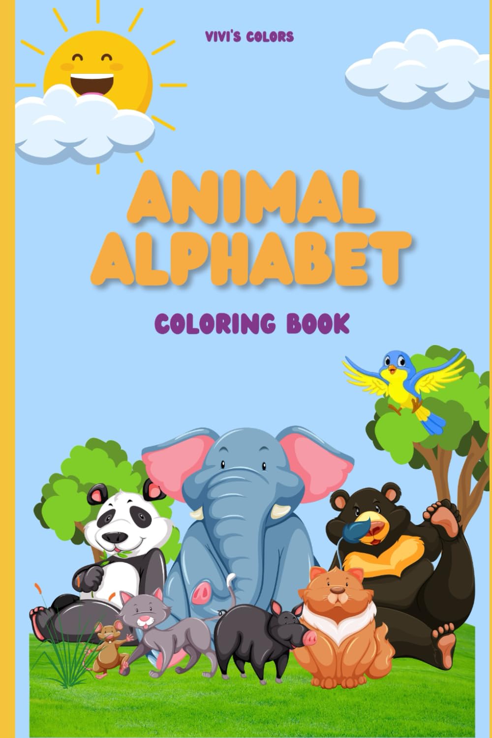 Animal Alphabet: Coloring Book