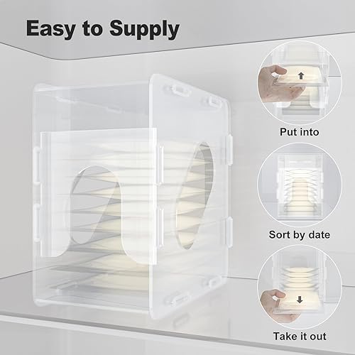 Miniatura 4 de Organizador de congelación para bolsas de almacenamiento de leche materna, contenedor de almacenamiento de primer sistema para congelar la leche