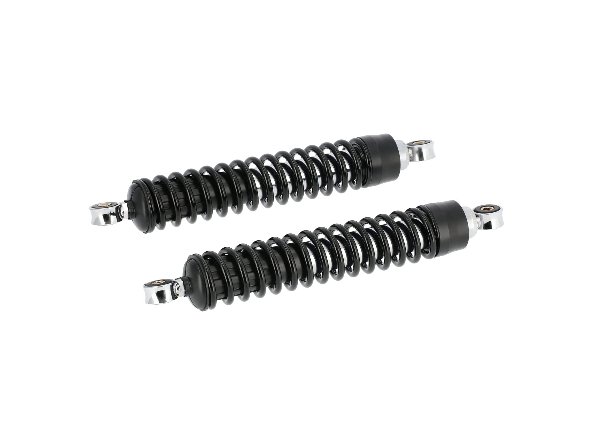ZT-Tuning Set: Federbeine 360mm, Feder schwarz, verstellbar - für Simson S50, S51, S70, S53, S83 Enduro