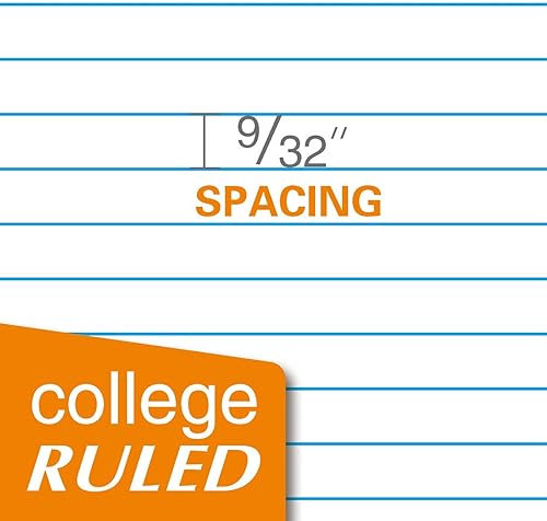 Miniatura 28 de KAISA hojas sueltas, 150 hojas de repuesto de 8 x 10.5 pulgadas, con rayas angostas, con 3 agujeros perforados para carpetas de 3 anillas, 12