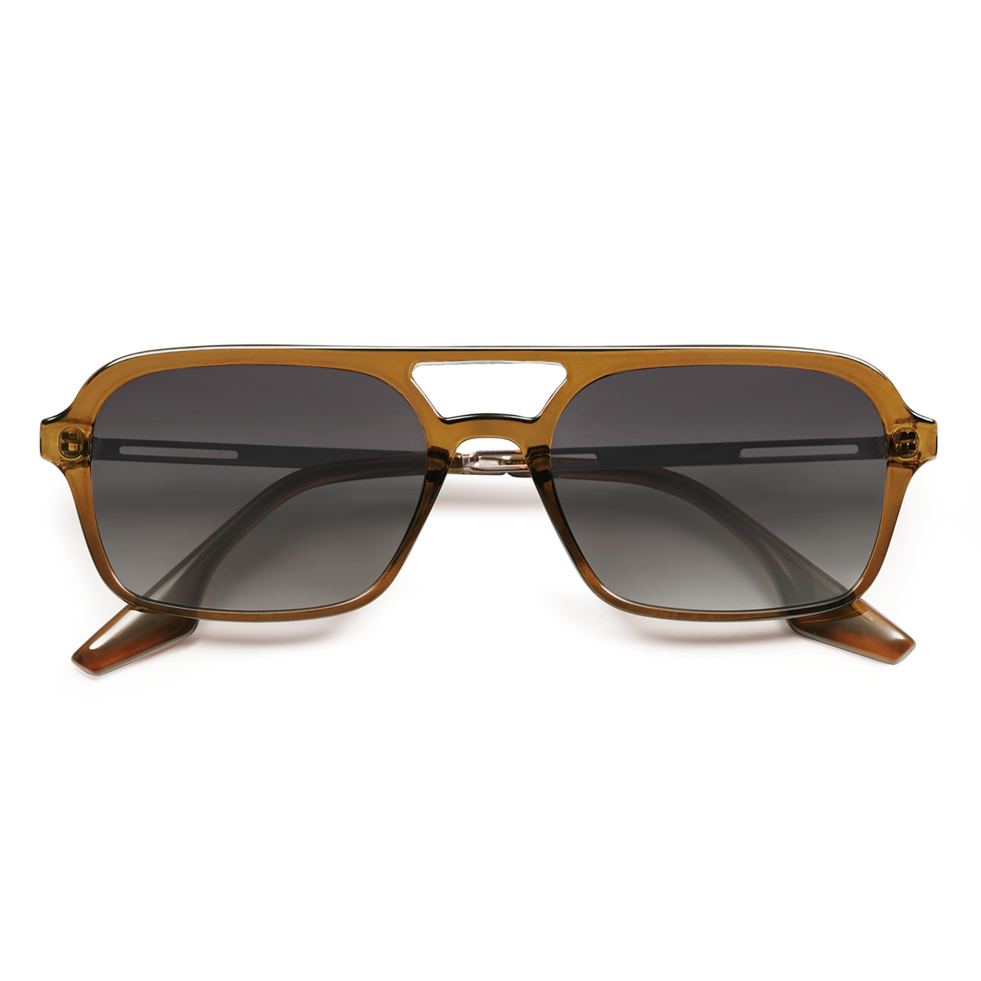 SOJOSPolarized Sunglasses for Women Men,Vintage 70s Flat Aviator Glasses UV400 Protection Shades SJ2186