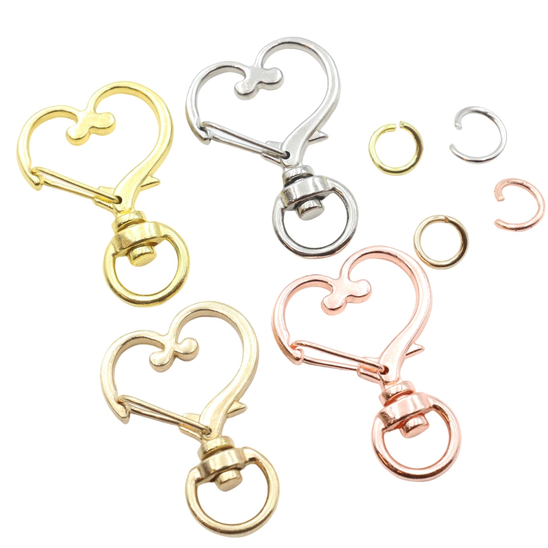 Amazon.co.jp: [KUKU工房] ハート型ナスカン 回転式 キーホルダー 金具