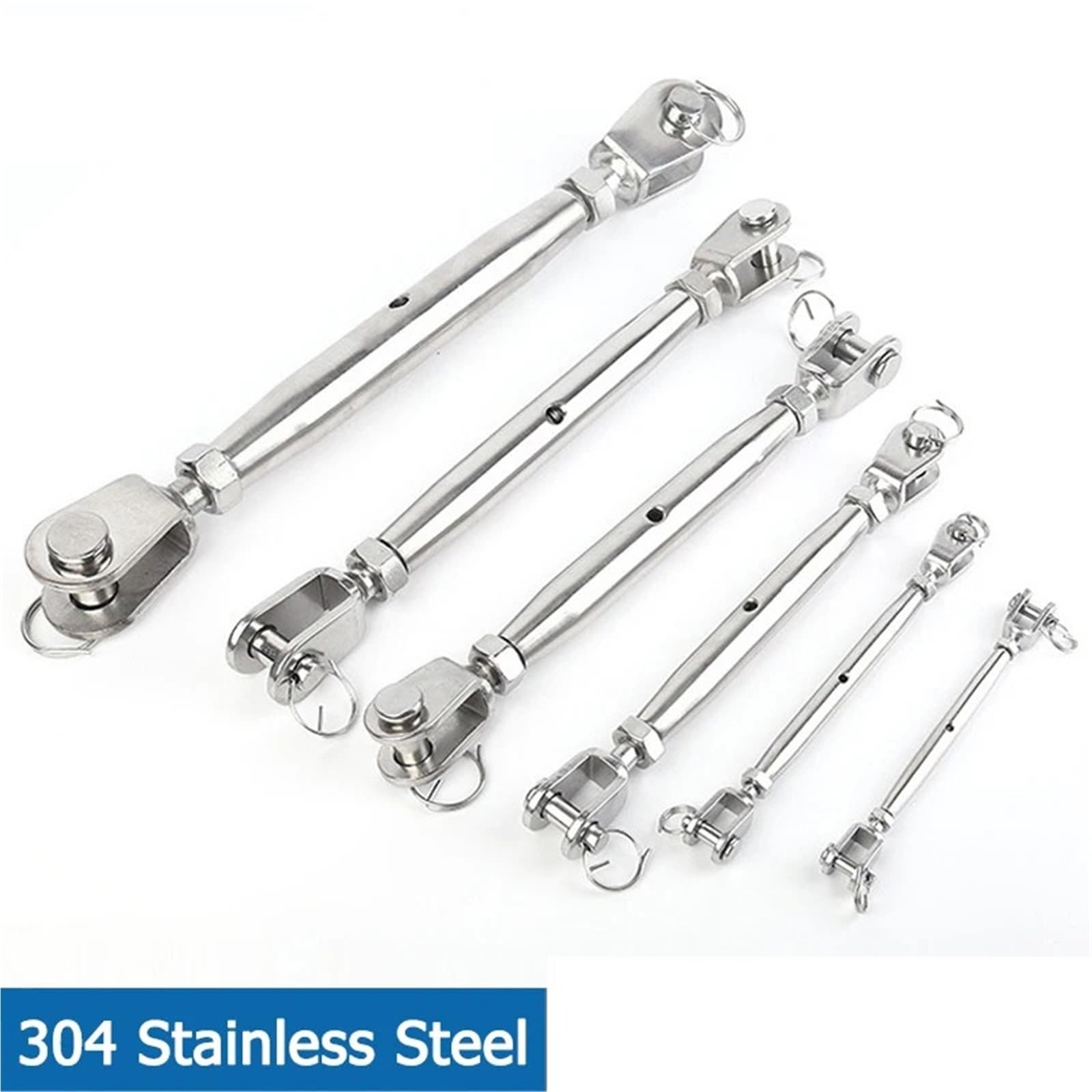 6 pz M5-M12 Tenditore In Acciaio Inox 304 Corpo Chiuso Swage Vite Fune Tensionante Fibbia Stretta per Corda(M10)