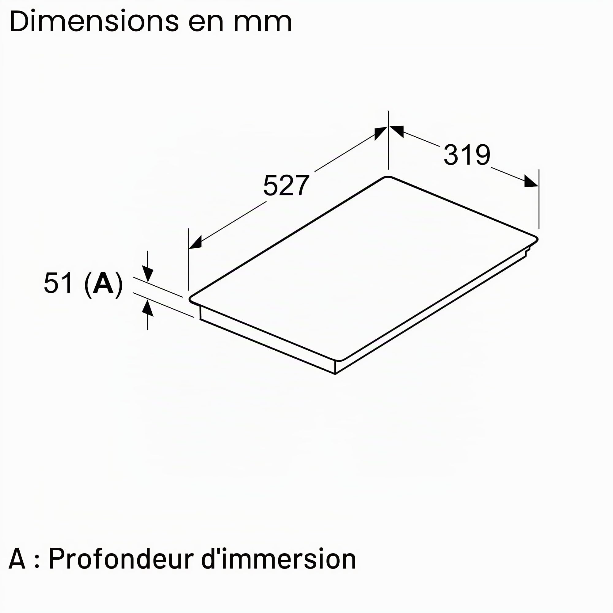 Neff, T63TDX1L0 Domini N70 Plaque de cuisson électrique autonome à induction avec commande TouchControl Noir Avec cadre posé