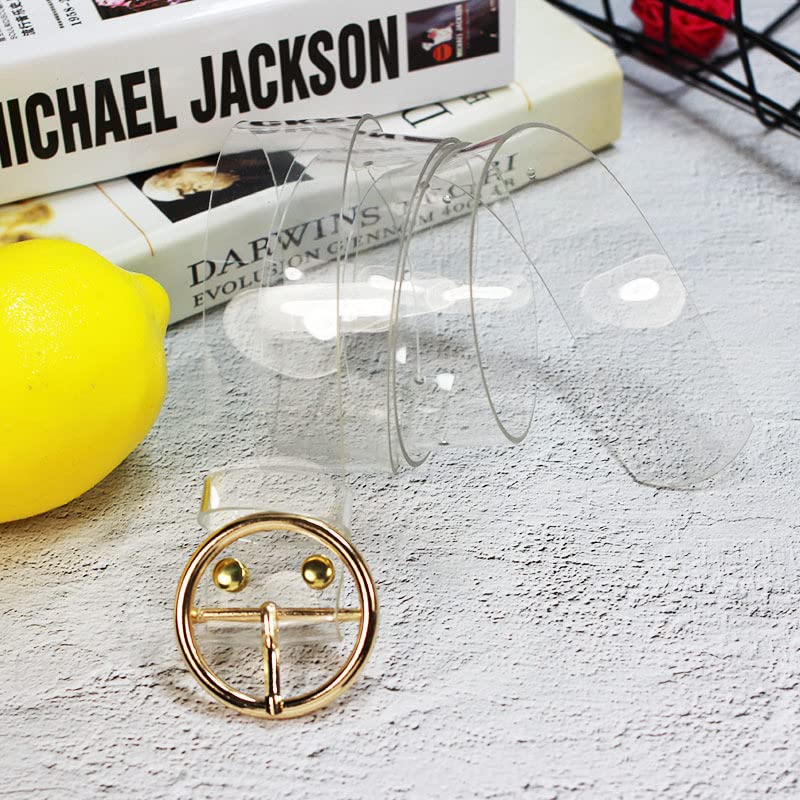 Trendy Chic Transparent Women Buckle Belt Wide Waist Waistband Clear For Women Halloween Costume2