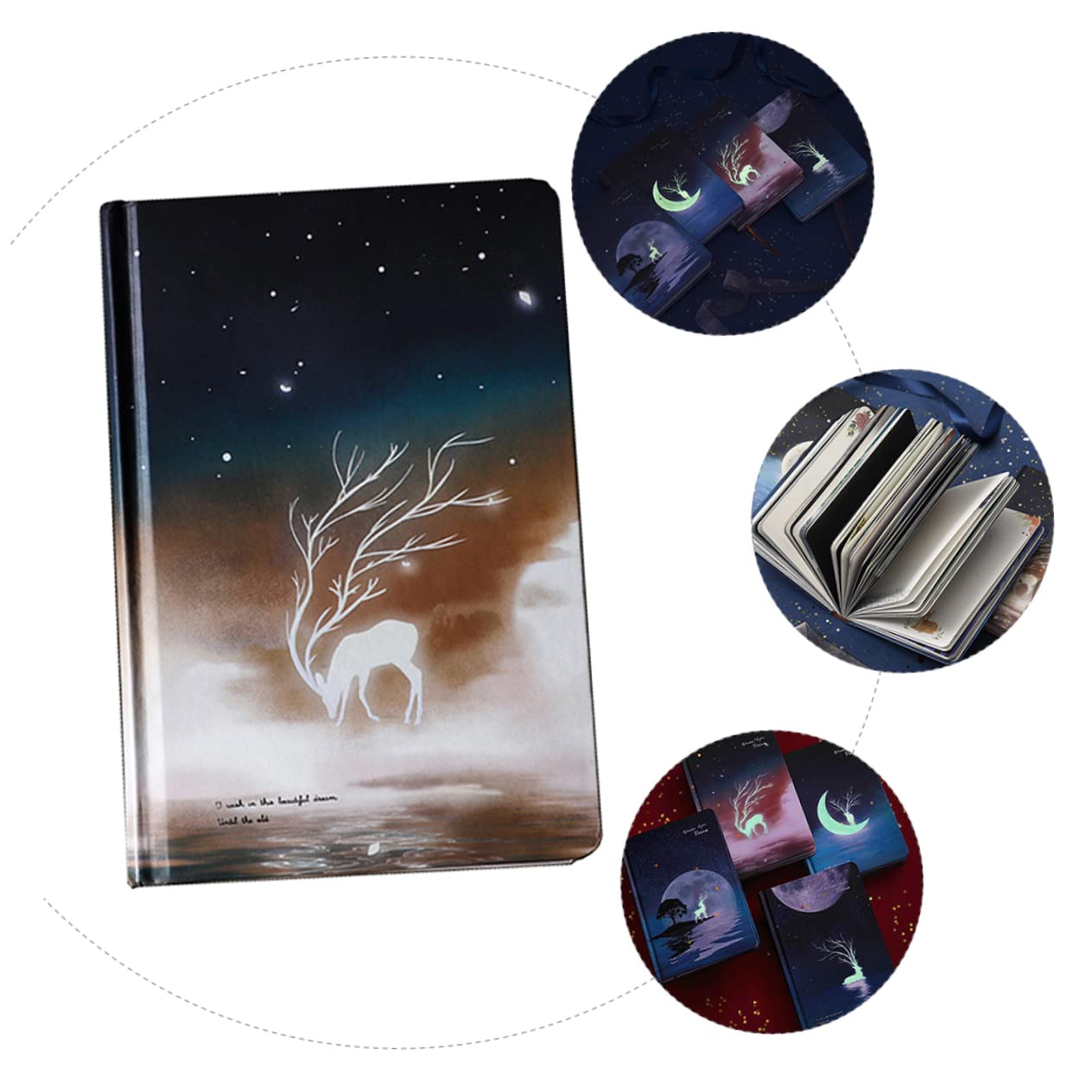 jojofuny 2 Pièces Cahier avec Thème Journal Élégant pour Étudiants pour Dessin et Planification