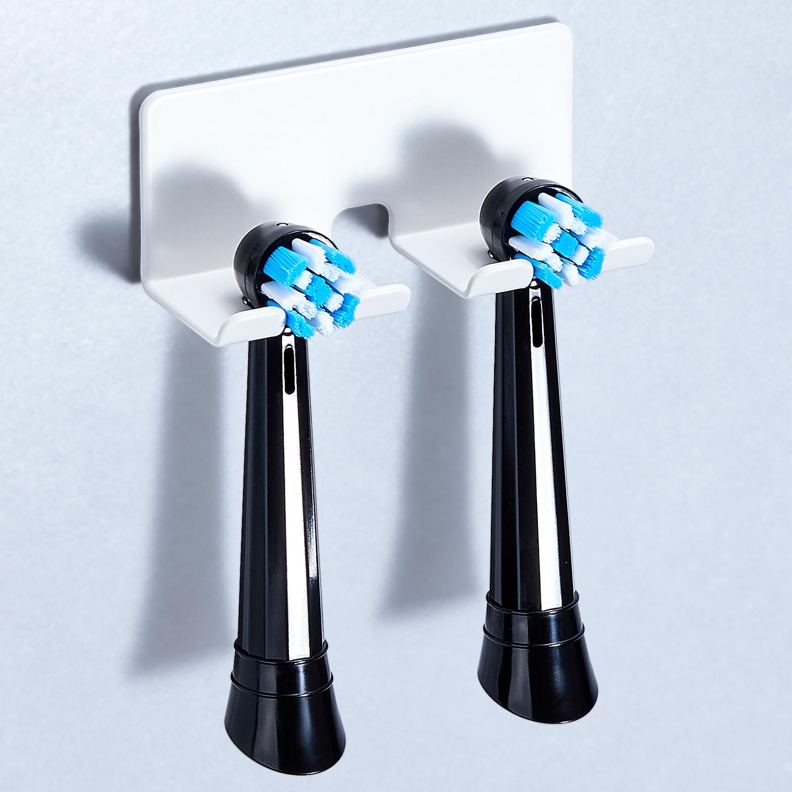 GGQ Zahnbürstenhalter Elektrische Zahnbürste - Zahnbürstenhalter Wand Ohne Bohren, Aufsteckbürsten Halter, Elektrische Zahnbürste Halterung, Selbstklebend Zahnbürstenkopf Halter (Weiß, Klein)