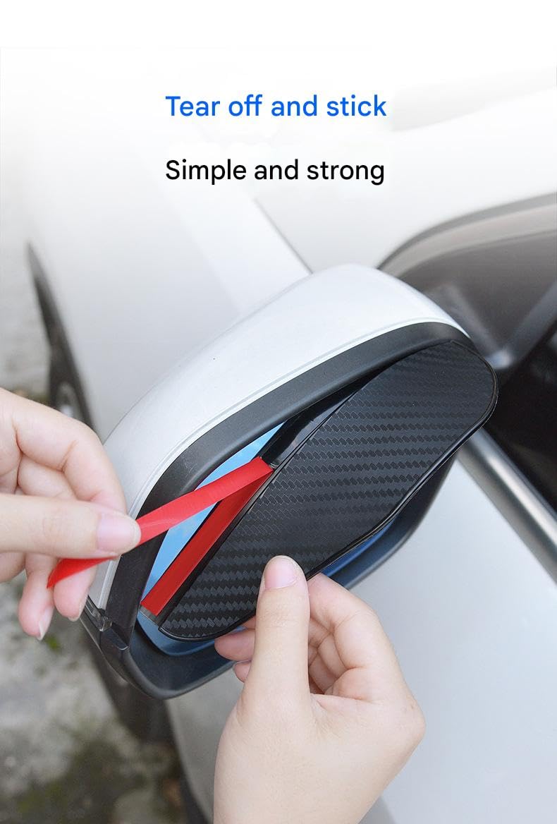 2 Pezzi Deflettore Anti Pioggia per Specchietto Retrovisore per Abarth 595 Abarth 500 Abarth 124 Spider, Parapioggia Specchietti Paraspruzzi Accessorio Auto