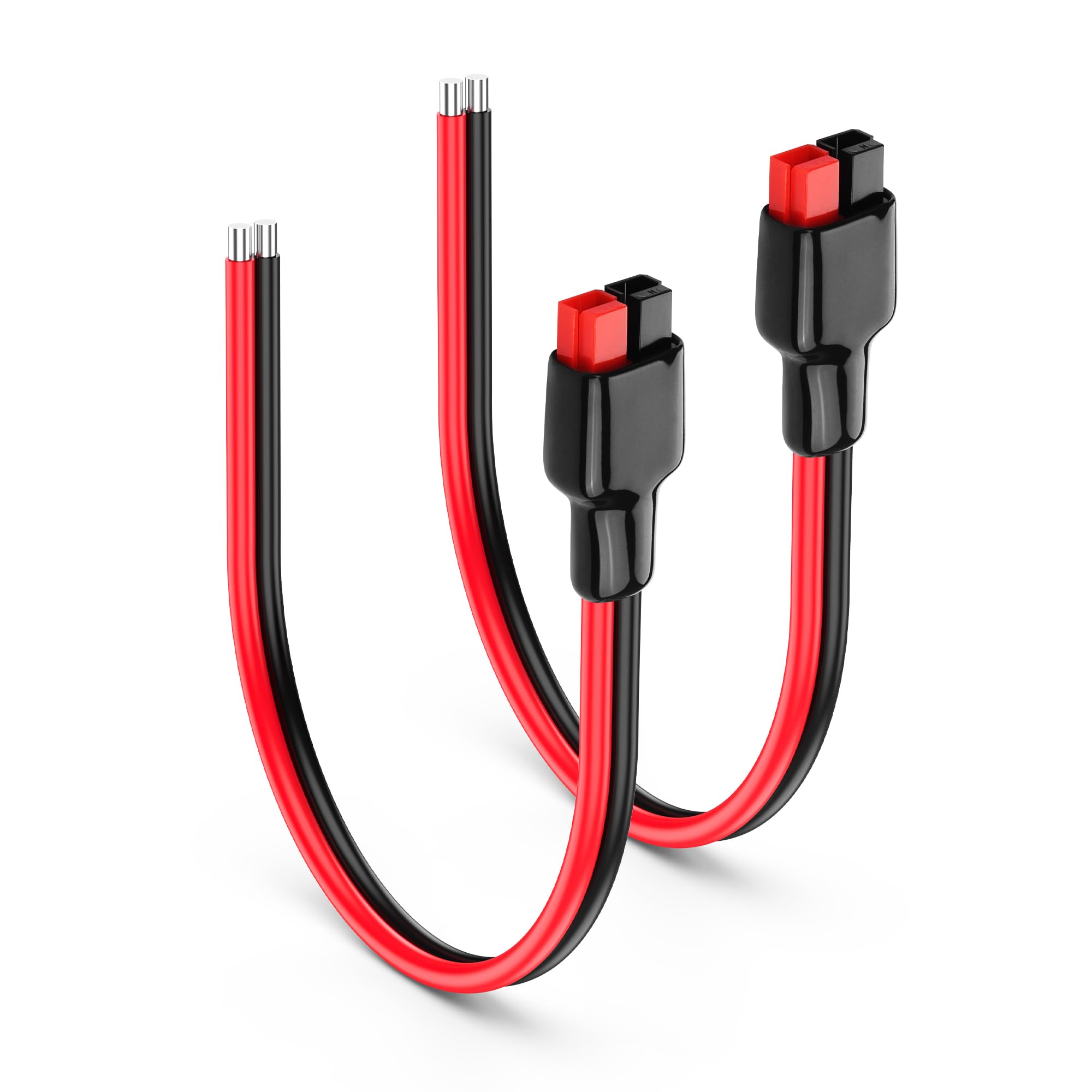 Cable de conexión rápida de 30 A, 2 unidades de cable de conexión de batería de 12 AWG, para generadores solares portátiles, controladores y baterías DIY (0,3 m/1ft)