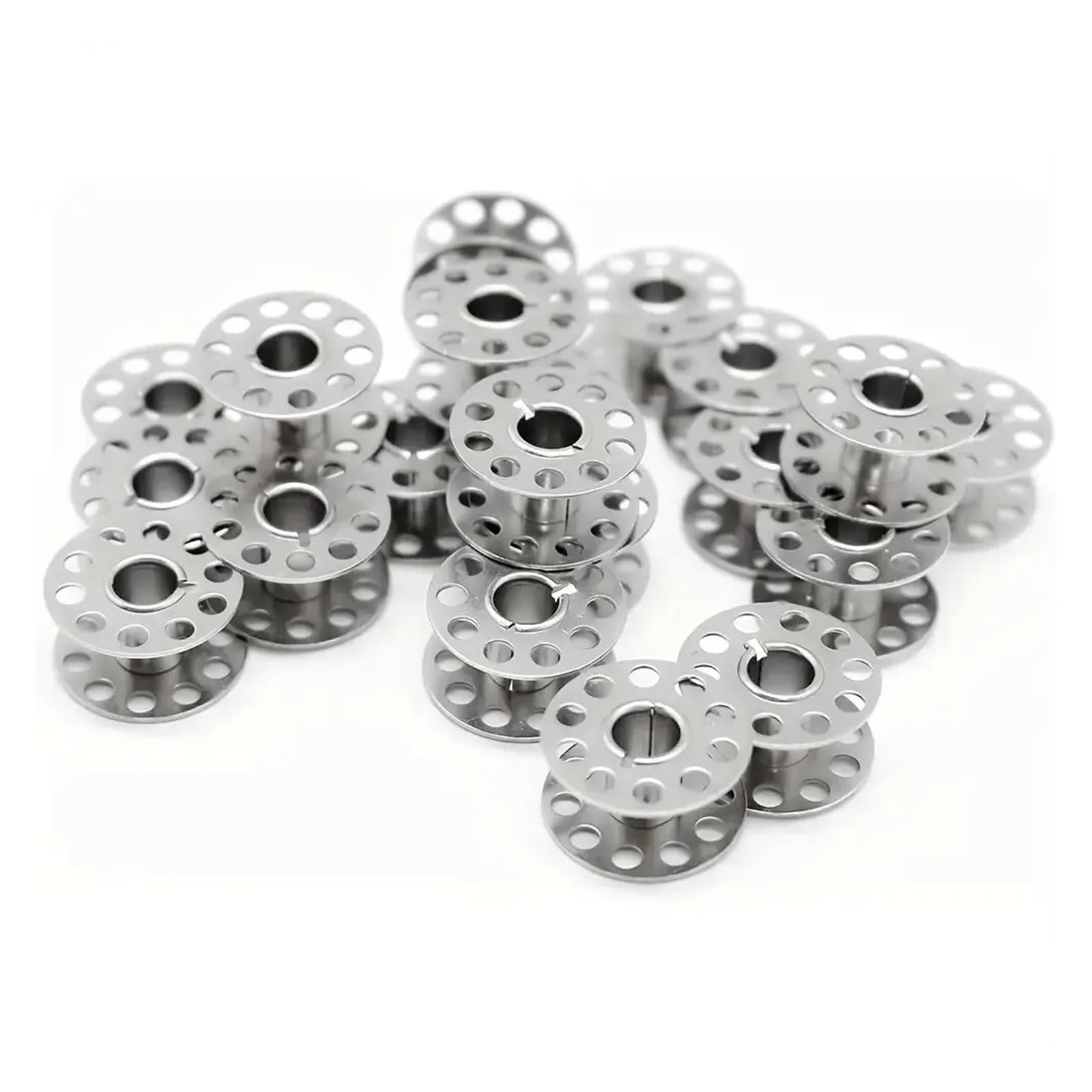 canillas maquina coser 25 bobinas de máquina coser acero inoxidable compatibles con máquinas industriales y domésticas para MáQuinas de Coser Industriales(4pcs25GSXHKong)