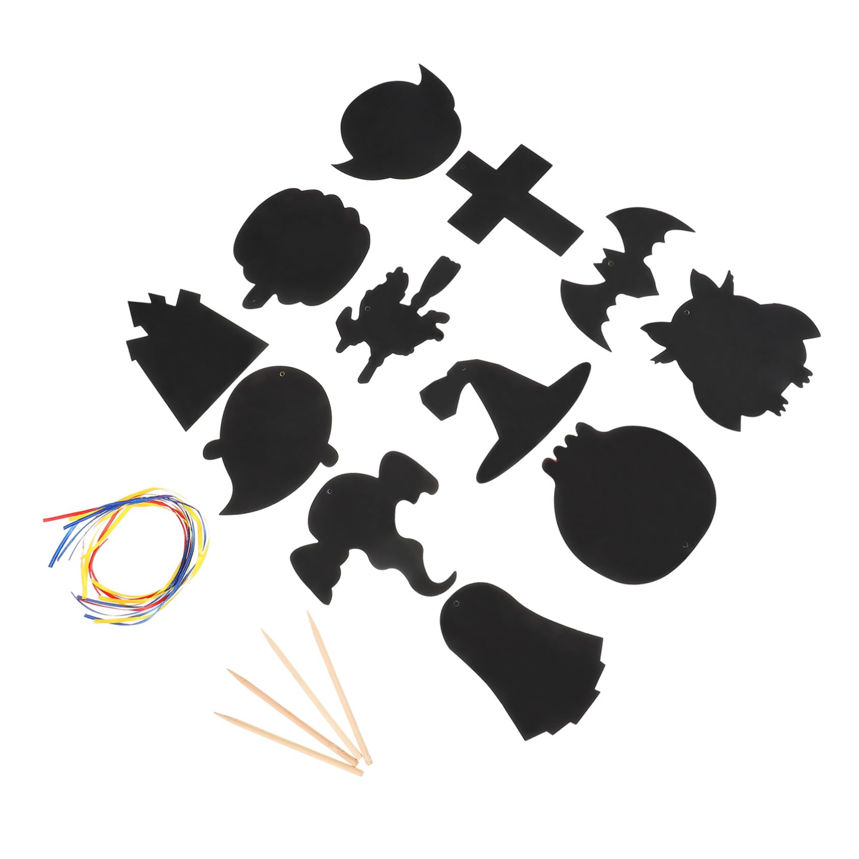 FAVOMOTO Halloween Theme Scratch Paper Set 12 Pieces Scratch Paper for Kids Halloween Crafts