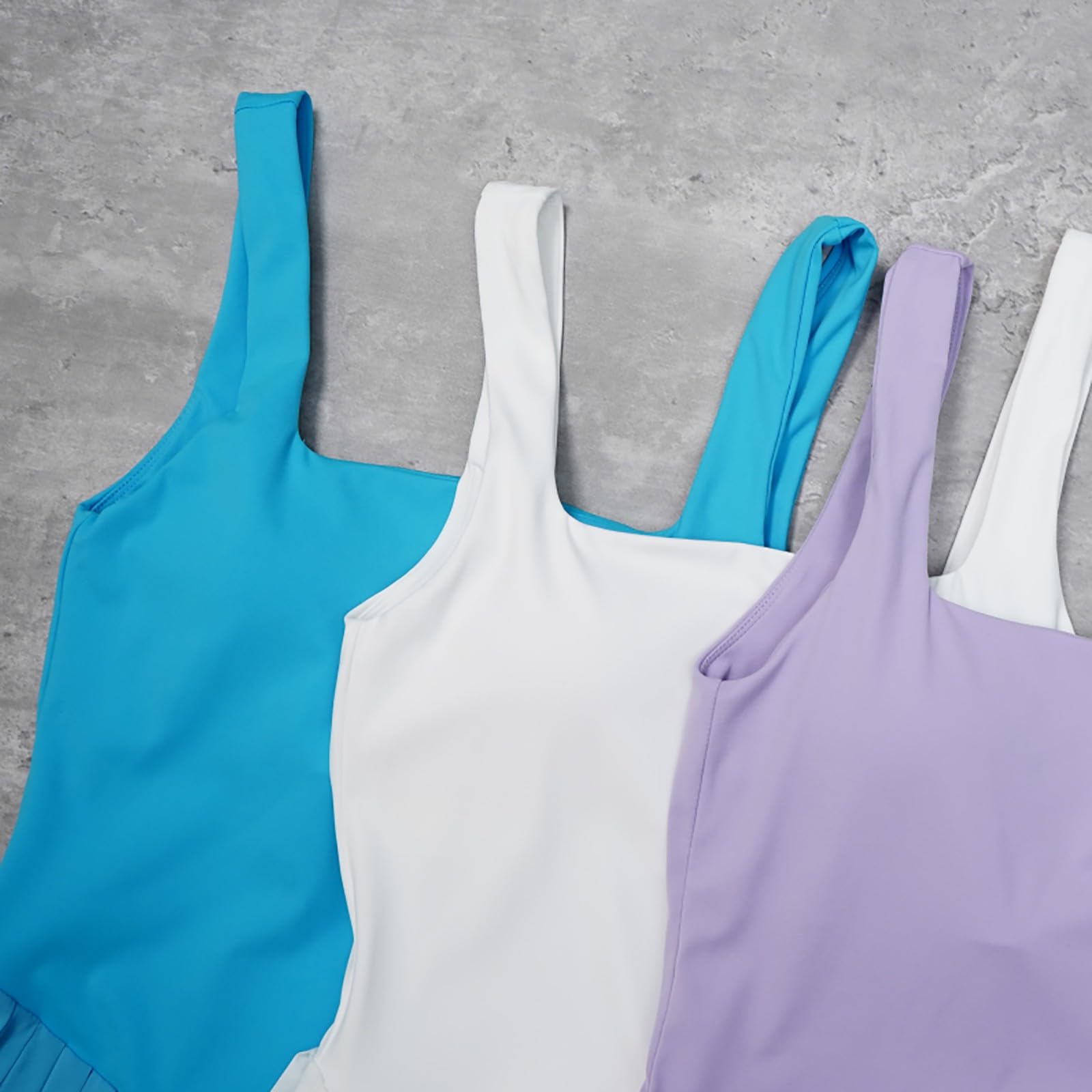 Generisch 2026 Vestido de mujer casual sin mangas con soporte de sujetador integrado Bolsillos laterales para actividades deportivas Temporada cálida